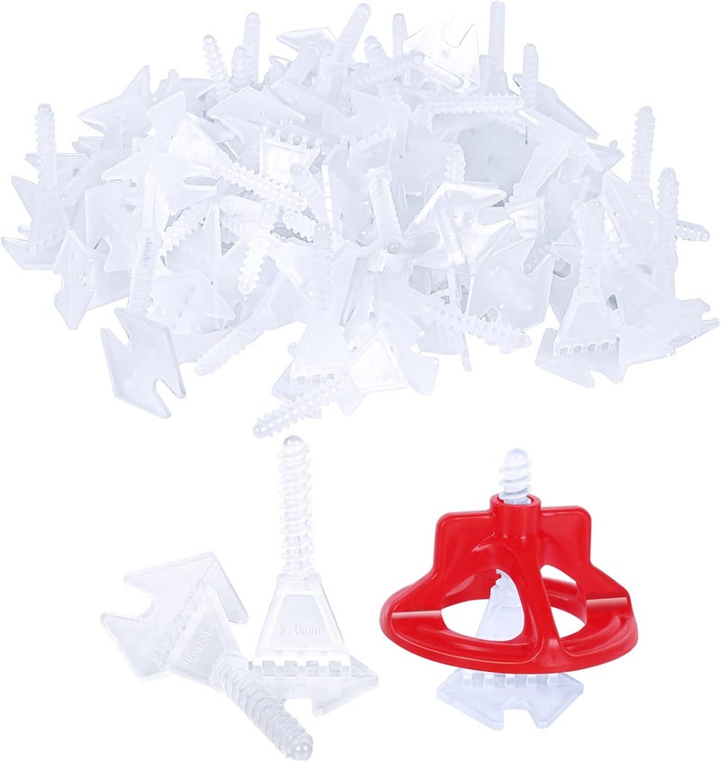 Threetwone Pro-Grade 1/8" Tile Leveling System Clips 500pcs - Dual-Purpose Leveler & Spacer for Ceramic & Stone Tiles | Lippage Prevention & Precision Gap Control | Effortless DIY Install(500base, 1/8) - Image 1